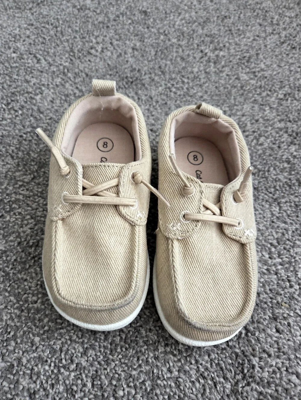CAT & JACK Tan Toddler Pull-on Boat Sneaker Size 8